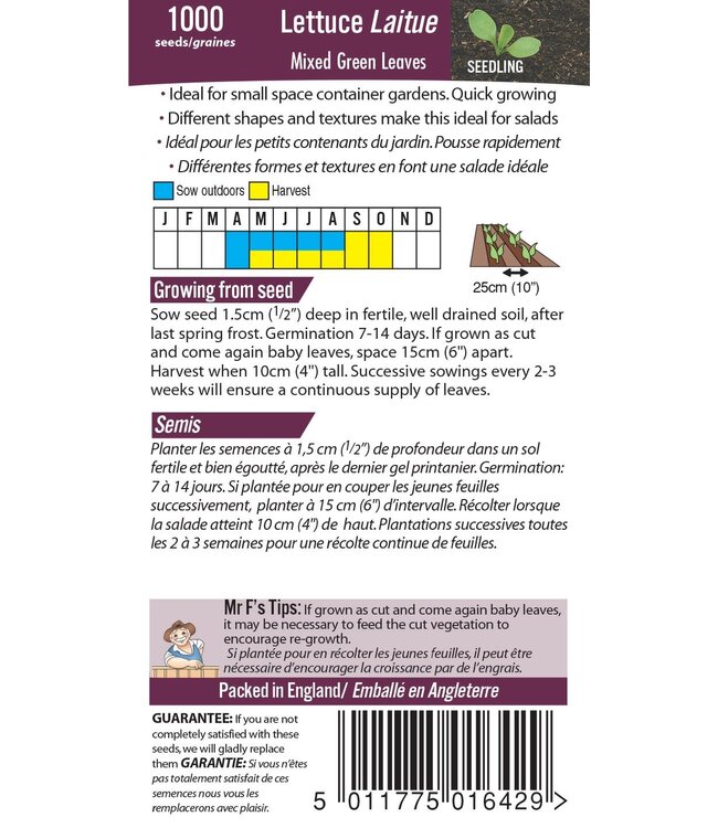 Laitue Mixed Green Leaves