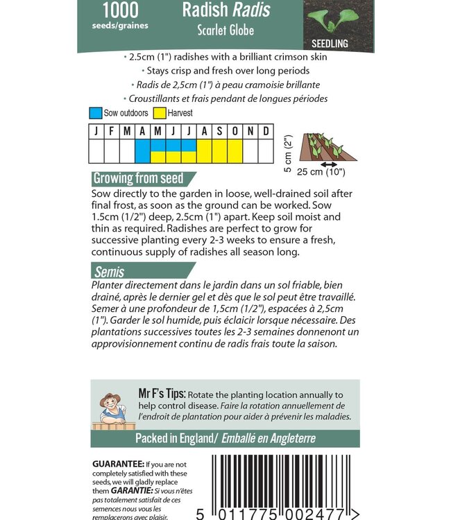 Mr. Forthergill's Radis Scarlet Globe