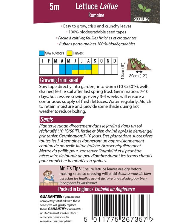 Mr. Forthergill's Laitue Romaine - Rubans