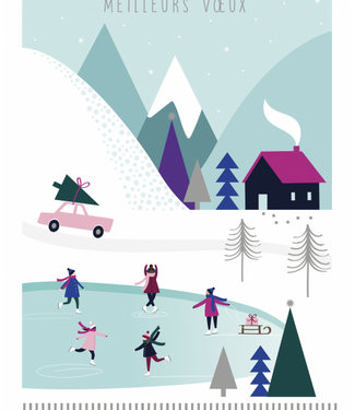 Carte - Noël patinoire