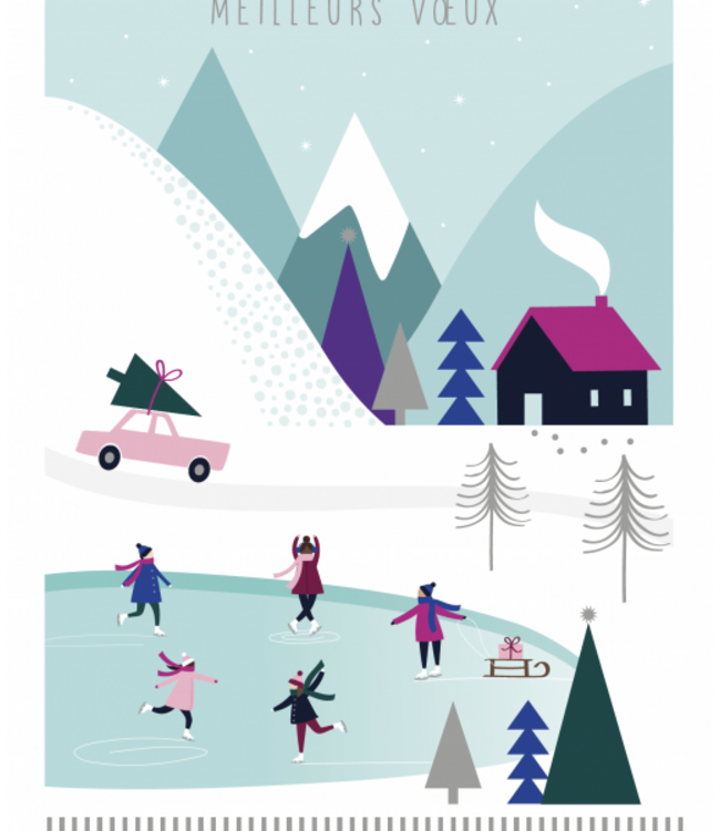 Carte - Noël patinoire
