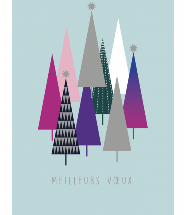 Carte - Noël sapins