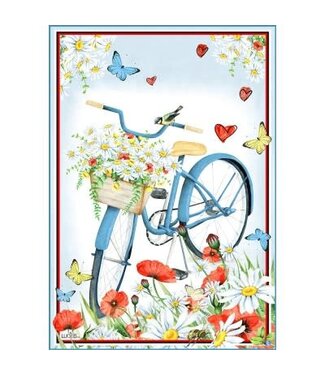 Drapeau mon vélo bleu 28 x 40 po