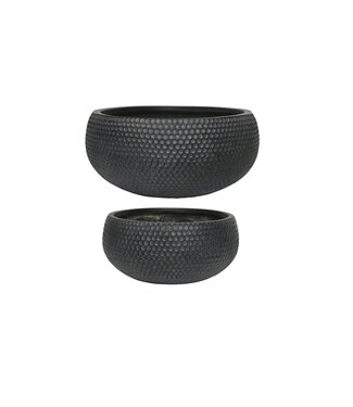 Cache-pot fibre nid d'abeille anthracite