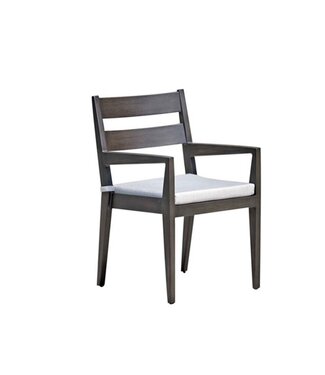 Chaise à diner avec bras Lucia Ash Grey