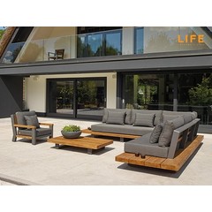 Life Outdoor Living Ensemble sectionnel Fitz Roy Teak