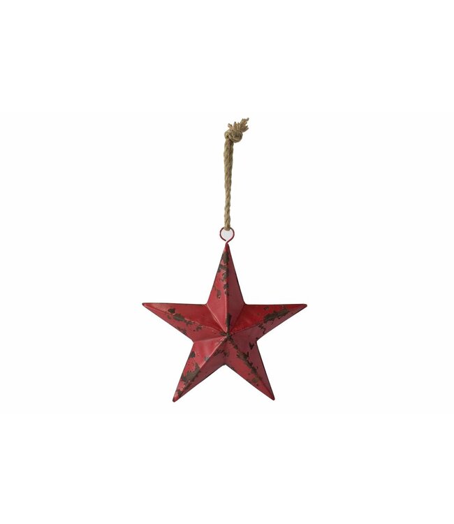 Étoile de métal rouge 12 po