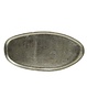 Assiette ovale en aluminium argent