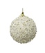 Boule de Noël blanche perlée