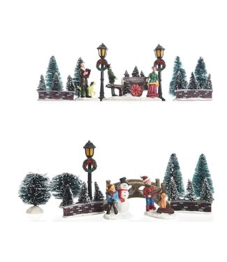 Ensemble pour village avec personnages (2 ass.)
