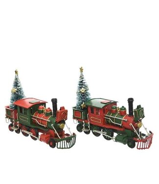 Train en fer vert et rouge