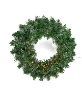 Couronne de Noël lumineuse à fibre optique