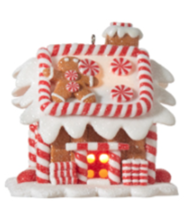 Ornement maison pain d'épices 3,25 pouces