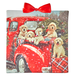 Ornement toile chiots dans un camion lumineux 6 pouces