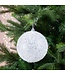 Boule à paillettes blanc et argent | Élégance pour le sapin