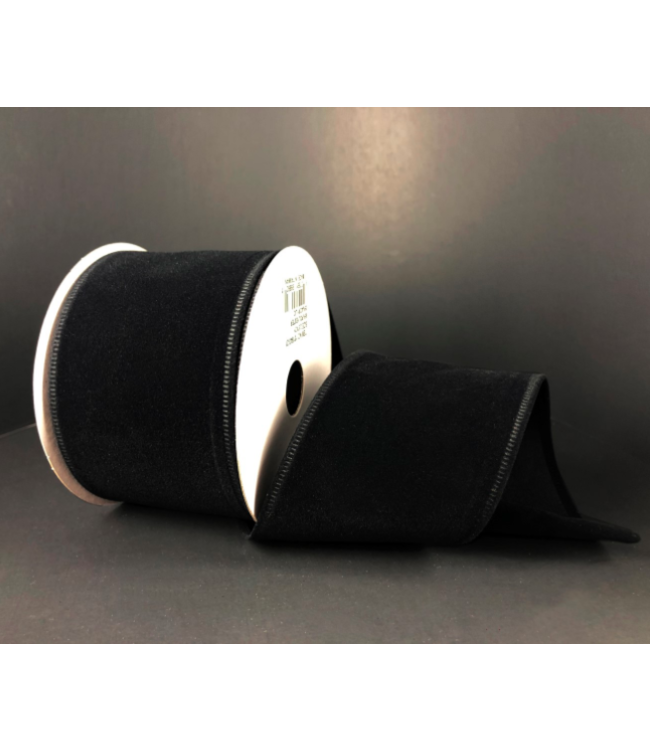 Ruban velours noir | Élégance profonde pour décorations de Noël raffinées