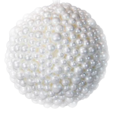Boule perles blanches 13cm
