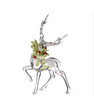 Renne en crystal avec couronne 4 po