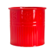 Pot métal rouge avec flocons