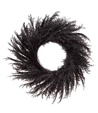 Couronne de pampas noir