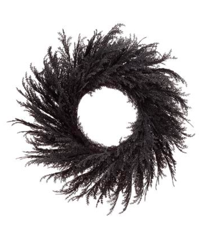 Couronne de pampas noir