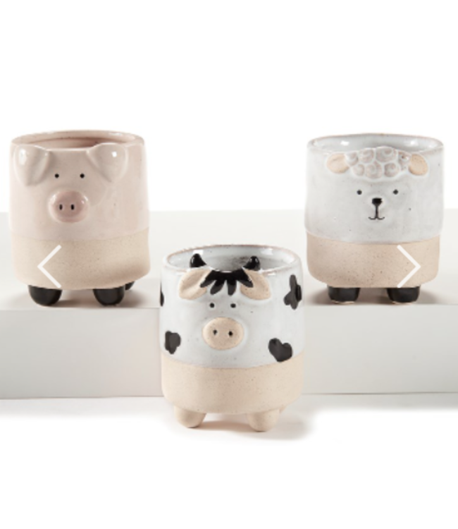 Cache-pot animal de la ferme 3,5 po