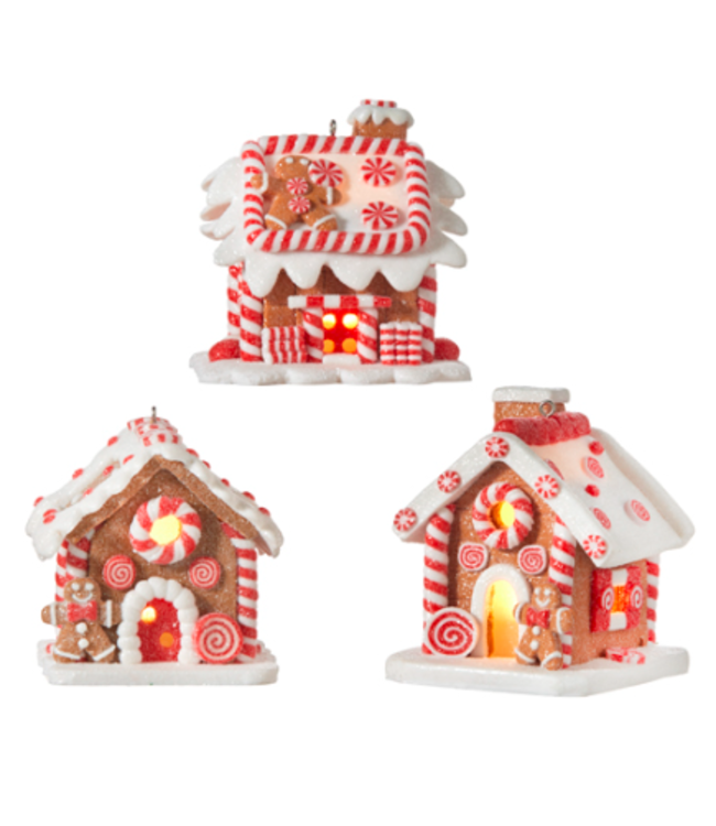 Ornement maison pain d'épices 3,25 pouces