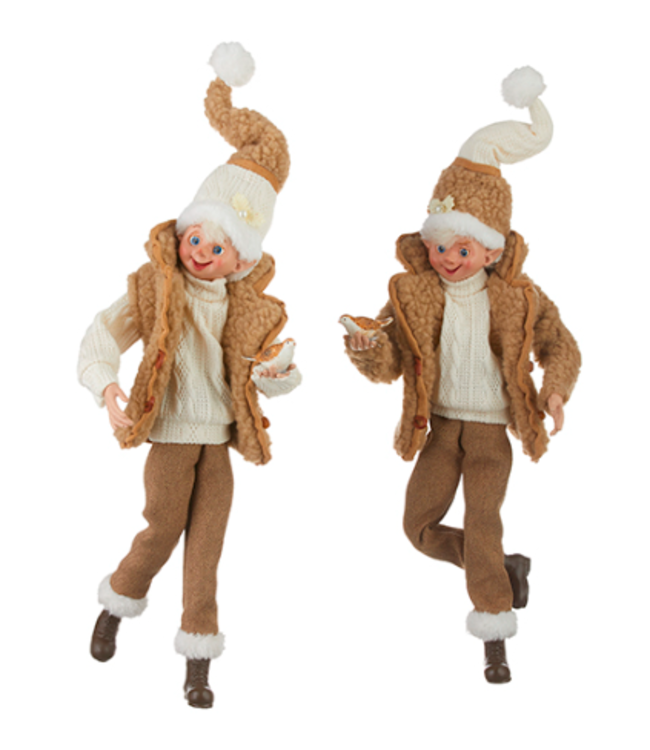 Lutin de nature avec oiseau