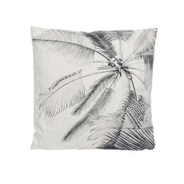 Coussin palmier noir et blanc