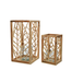 Lanterne de rotin avec motifs de feuilles