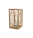 Lanterne de rotin avec motifs de feuilles