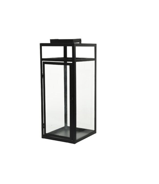 Lanterne de fer carrée noire