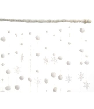 Rideau boules de neige et flocons