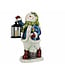 Bonhomme de neige avec lanterne et lumières