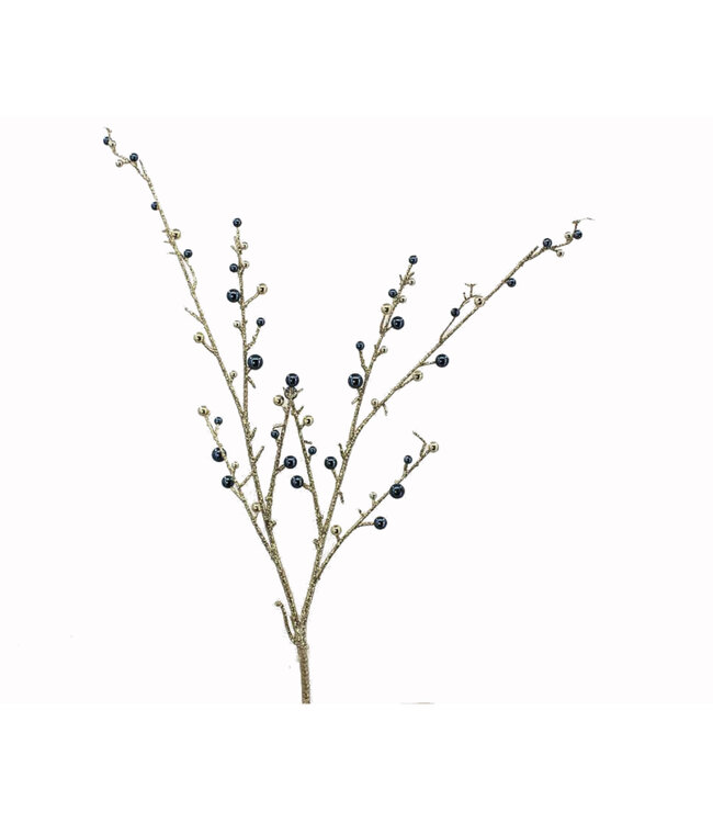 Tige branche bleu et or
