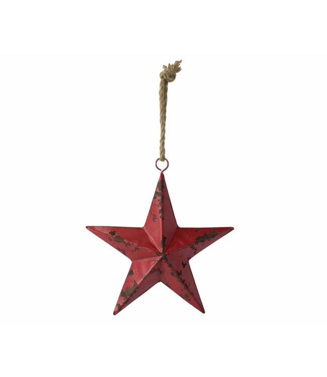 Étoile de métal rouge 12 po