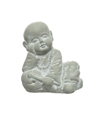 Moine endormi gris blanchi