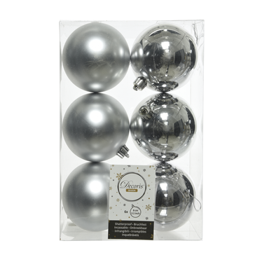 Boules plastique argent