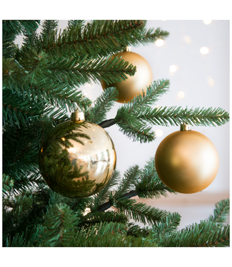 Boules de Noël or mates et brillantes