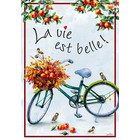 Drapeau Vélo d'automne - La vie est belle