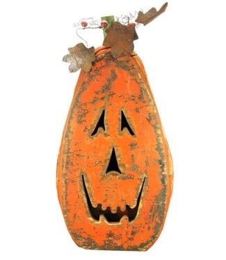 Citrouille en bois souriante 35 po