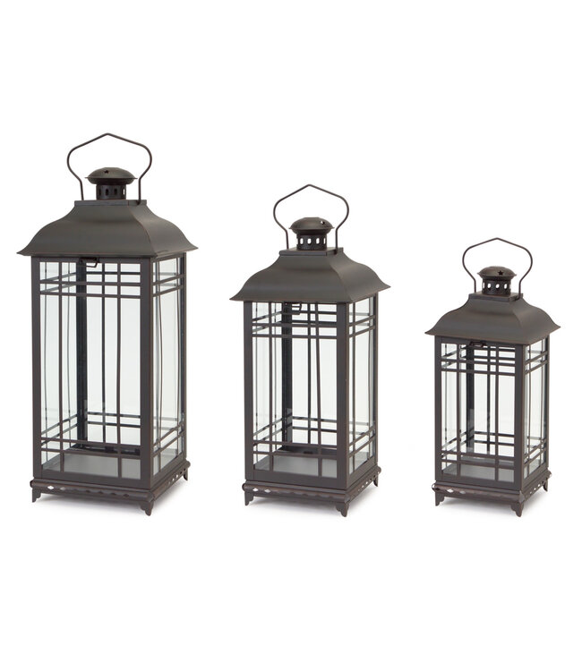 Lanterne de métal lignée