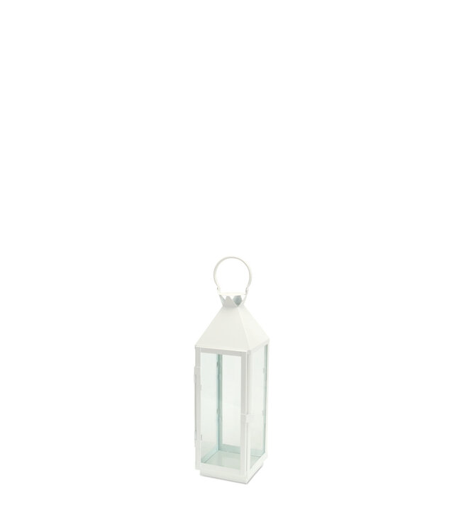 Lanterne de métal blanche