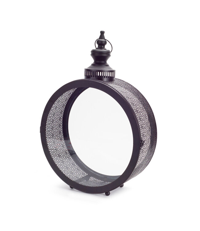 Lanterne en métal ronde noir | Élégante