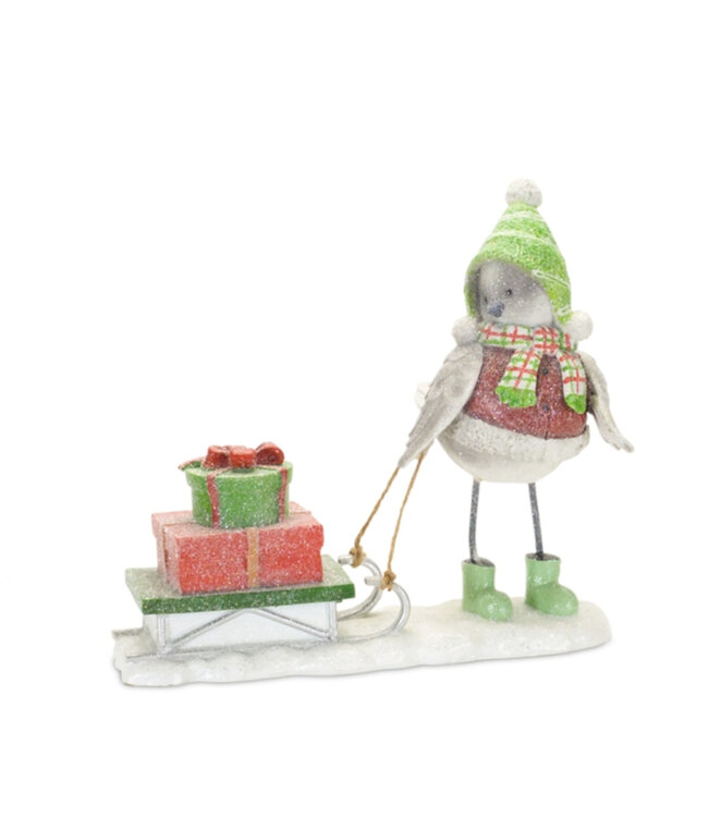 Oiseau avec traineau