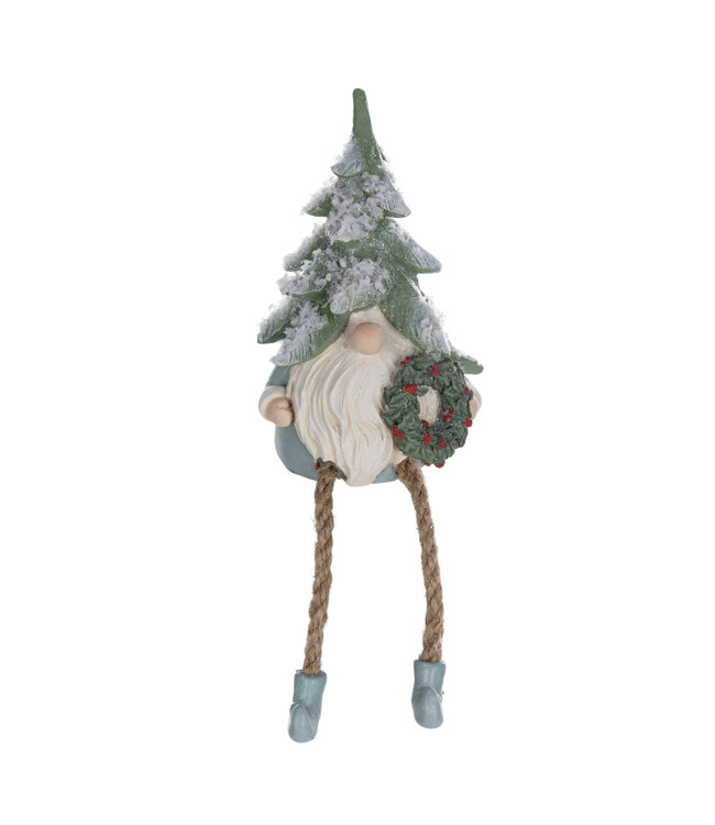 Gnome bleu pâle avec pieds retombants