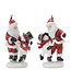 Père-Noël et bonhomme de neige sur patins