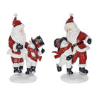 Père-Noël et bonhomme de neige sur patins