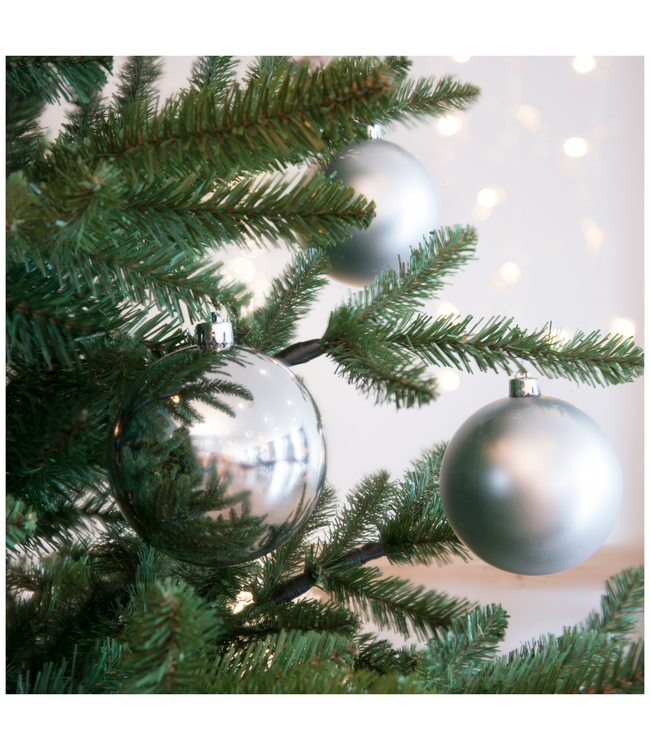 Boules plastique argent