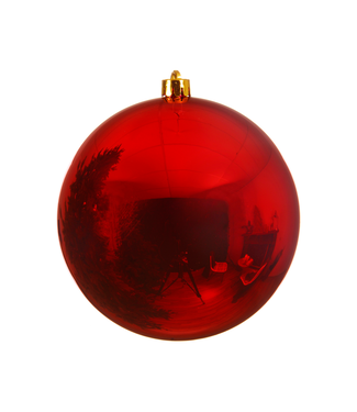 Boule plastique rouge brillante
